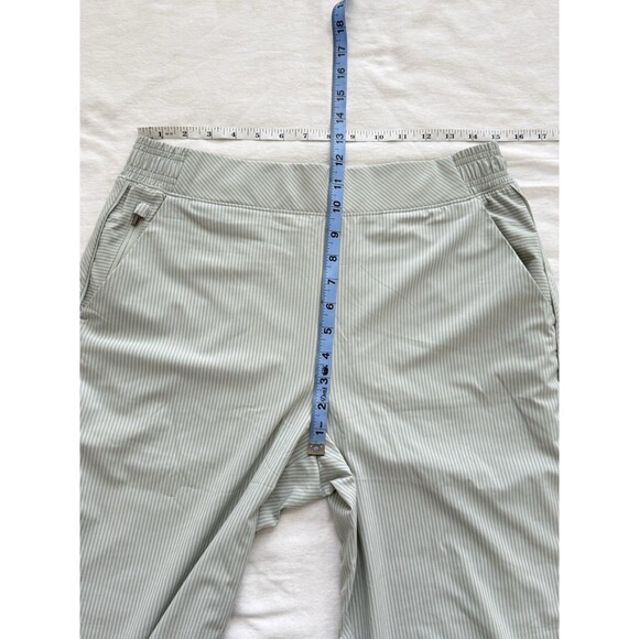ATHLETA Brooklyn Jogger Women 12 Sage Green Stripe Lightweight Performance Daily - Picture 9 of 10